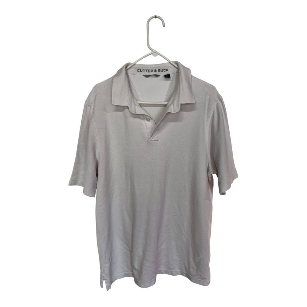 Cutter & Buck | Forge Stretch White Mens Polo Shirt L